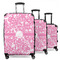 Floral Vine 3 Piece Luggage Set - 20" Carry On, 24" Medium Checked, 28" Large Checked (Personalized)