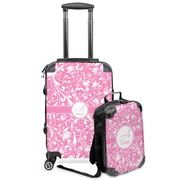 Custom Floral Vine Kids 2-Piece Luggage Set - Suitcase & Backpack (Personalized)