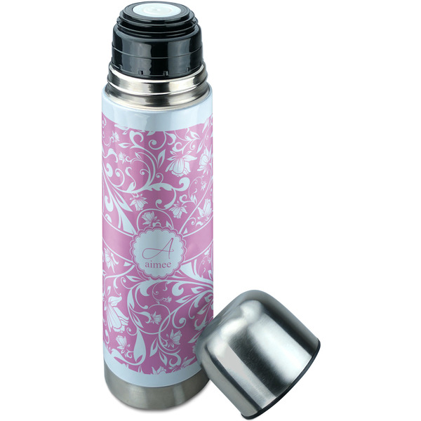 Floral Vine Thermos - Lid Off