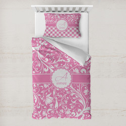 Floral Vine Toddler Bedding w/ Name and Initial