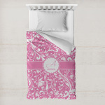 Floral Vine Toddler Duvet Cover w/ Name and Initial