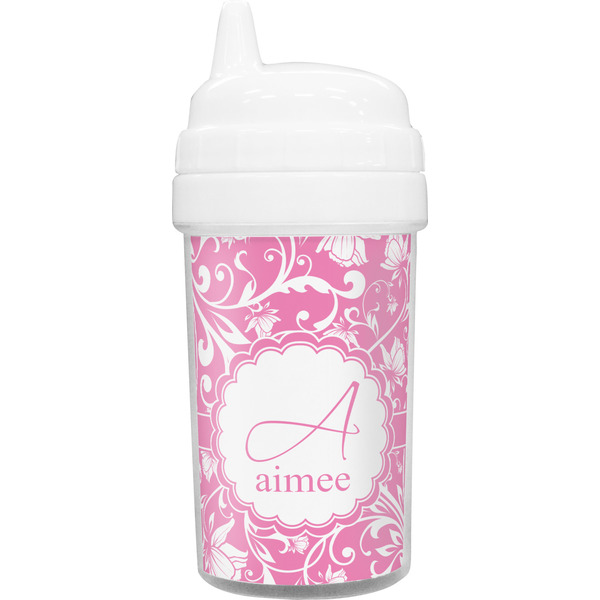 Custom Floral Vine Sippy Cup (Personalized)