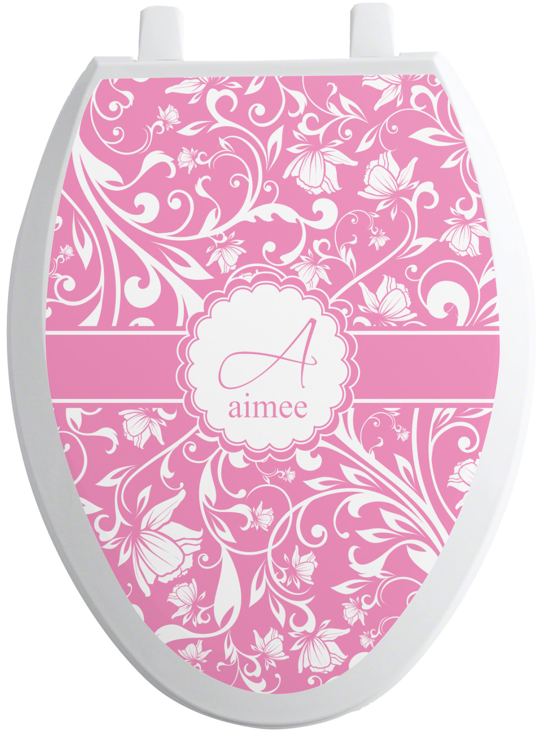 Floral Vine Toilet Seat Decal Elongated (Personalized) YouCustomizeIt