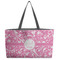 Floral Vine Beach Totes Bag - w/ Black Handles (Personalized)