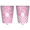 Floral Vine Trash Can White - Front and Back - Apvl