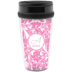 Floral Vine Acrylic Travel Mug without Handle (Personalized)