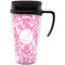 Floral Vine Acrylic Travel Mug with Handle (Personalized)