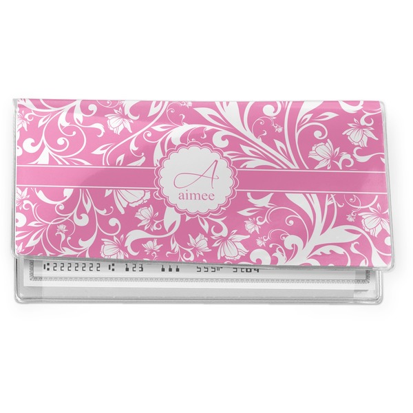 Custom Floral Vine Vinyl Checkbook Cover (Personalized)