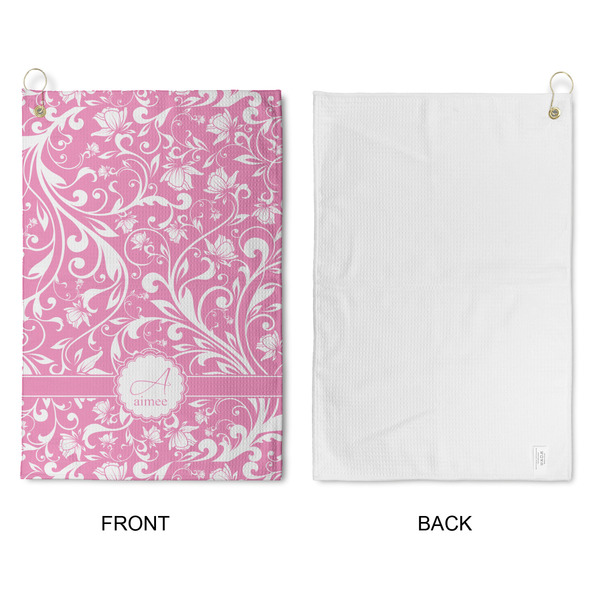 Floral Vine Waffle Weave Golf Towel - Approval