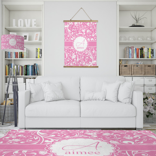 Floral Vine Wall Hanging Tapestry - Portrait - IN CONTEXT