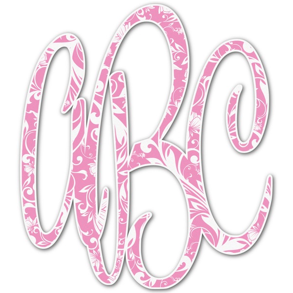 Custom Floral Vine Monogram Decal - Small (Personalized)