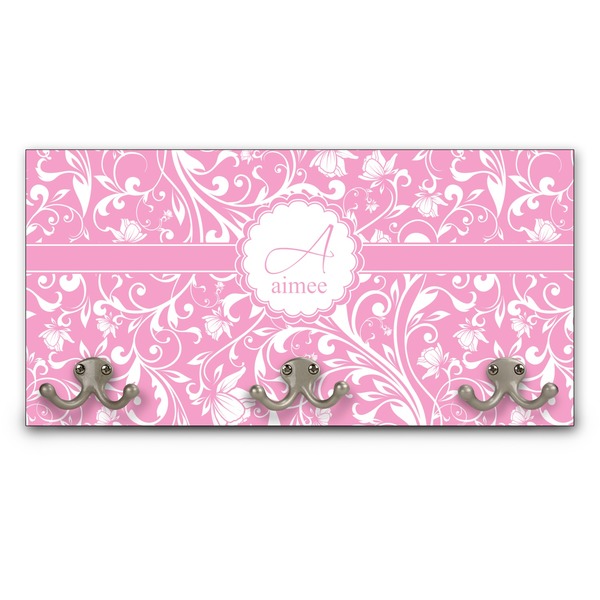 Custom Floral Vine Wall Mounted Coat Rack (Personalized)