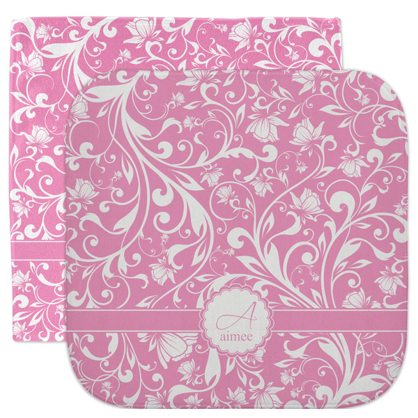 Custom Floral Vine Facecloth / Wash Cloth (Personalized)