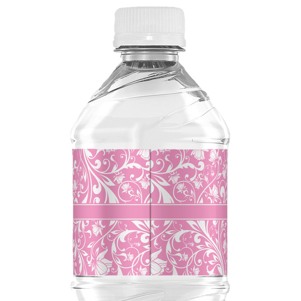 Floral Vine Water Bottle Label - Back View