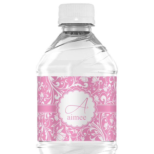 Custom Floral Vine Water Bottle Labels - Custom Sized (Personalized)
