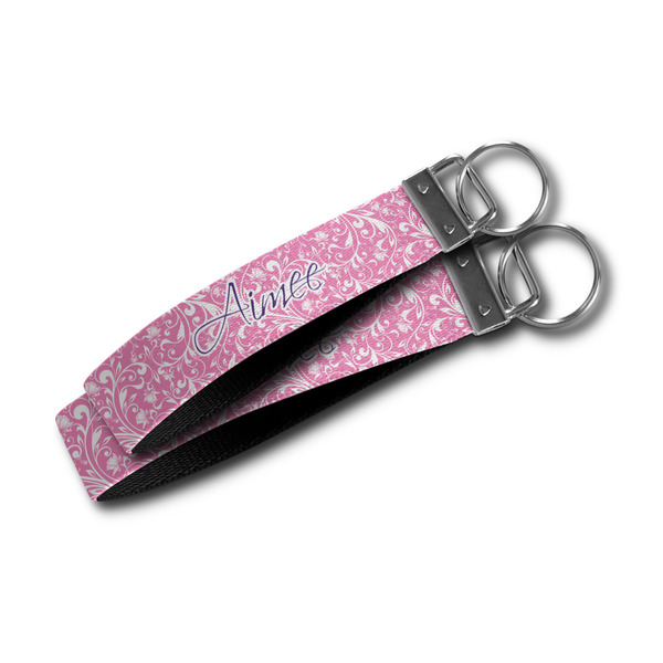 Floral Vine Webbing Keychain FOBs - Size Comparison