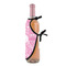 Floral Vine Wine Bottle Apron - DETAIL WITH CLIP ON NECK