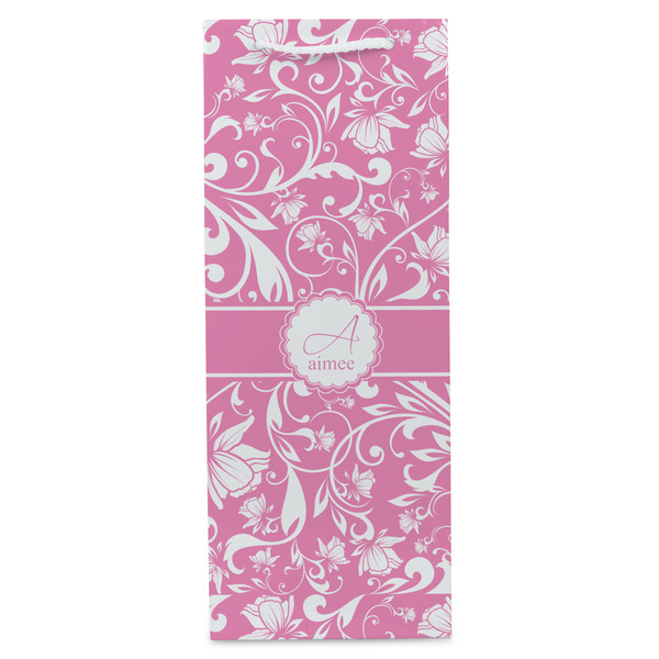Floral Vine Wine Gift Bag - Gloss - Front