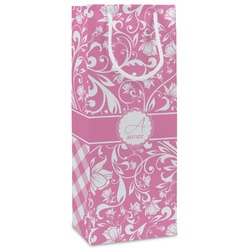 Floral Vine Wine Gift Bags - Gloss (Personalized)