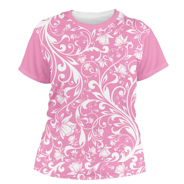 Custom Floral Vine Women's Crew T-Shirt - 2X Large