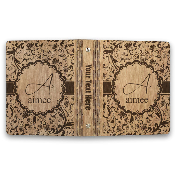 Floral Vine Wood 3-Ring Binders - 1" Half-Letter - Approval
