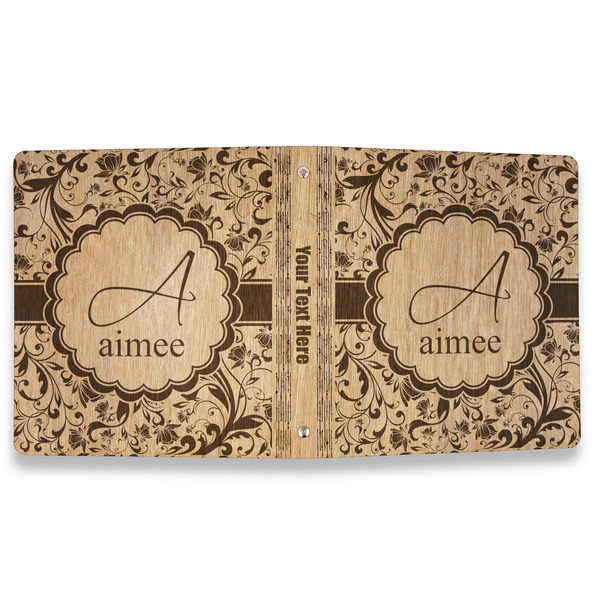 Floral Vine Wood 3-Ring Binders - 1" Letter - Approval