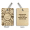 Floral Vine Wood Luggage Tags - Rectangle - Approval