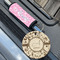Floral Vine Wood Luggage Tags - Round - Lifestyle