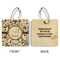Floral Vine Wood Luggage Tags - Square - Approval