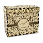 Floral Vine Wood Recipe Box - Laser Engraved (Personalized)