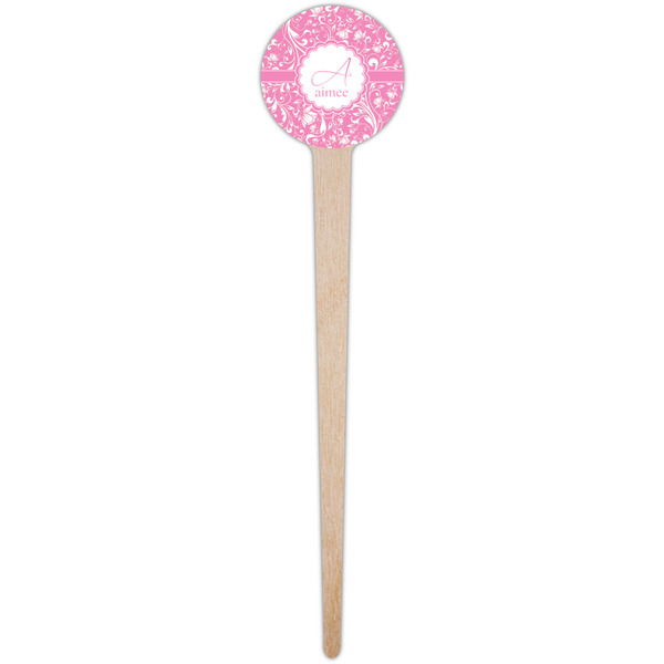 Floral Vine Wooden 4" Food Pick - Round - Single Pick