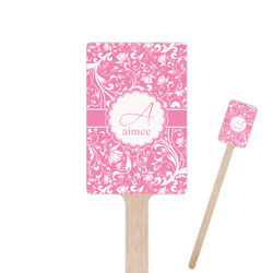 Floral Vine 6.25" Rectangle Wooden Stir Sticks - Double Sided (Personalized)