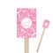 Floral Vine 6.25" Rectangle Wooden Stir Sticks - Single Sided (Personalized)