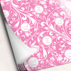 Floral Vine Wrapping Paper Sheets - Single-Sided - 20" x 28" (Personalized)