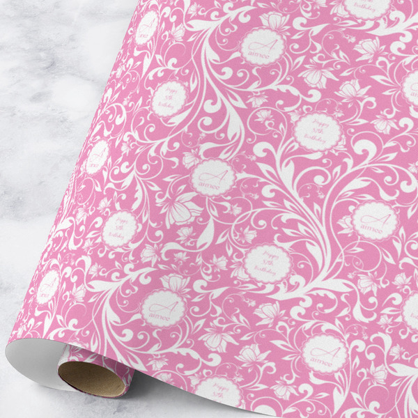 Custom Floral Vine Wrapping Paper Roll - Large - Matte (Personalized)