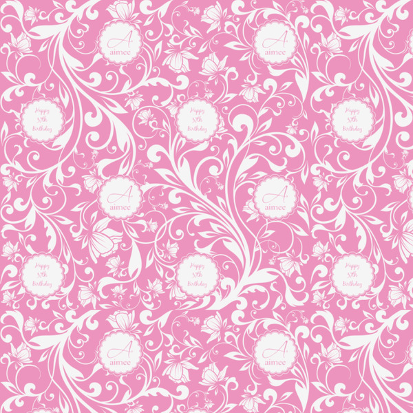 Floral Vine Wrapping Paper Square