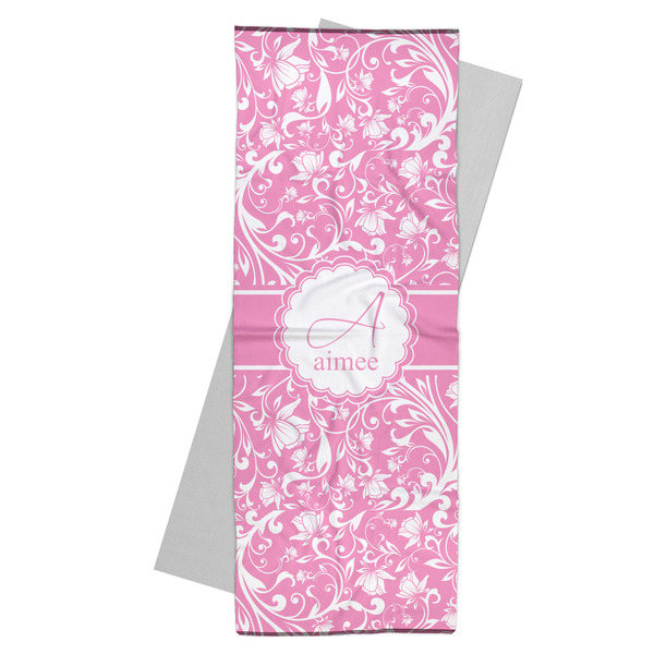 Custom Floral Vine Yoga Mat Towel (Personalized)
