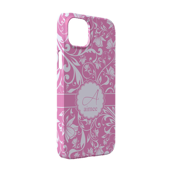 Custom Floral Vine iPhone Case - Plastic - iPhone 14 (Personalized)