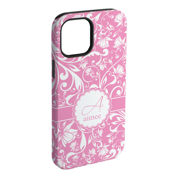 Custom Floral Vine iPhone Case - Rubber Lined (Personalized)