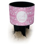 Floral Vine Black Beach Spiker Drink Holder (Personalized)