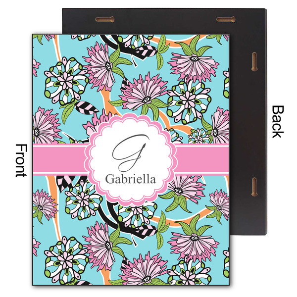 Summer Flowers 11x14 Wood Print - Front & Back View