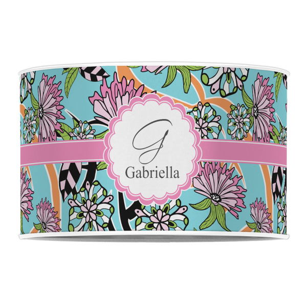 Summer Flowers 12" Drum Lampshade - FRONT (Poly Film)