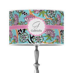 Summer Flowers 12" Drum Lamp Shade - Poly-film (Personalized)