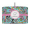 Summer Flowers 12" Drum Pendant Lamp - Fabric (Personalized)