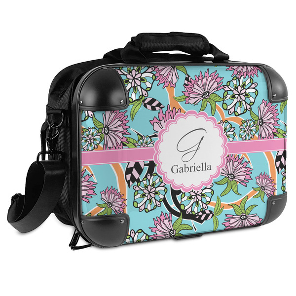 Custom Summer Flowers Hard Shell Briefcase - 15" (Personalized)