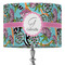 Summer Flowers 16" Drum Lampshade - ON STAND (Fabric)