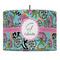 Summer Flowers Drum Pendant Lamp (Personalized)