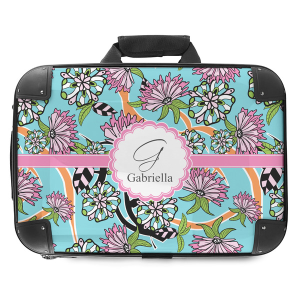Custom Summer Flowers Hard Shell Briefcase - 18" (Personalized)