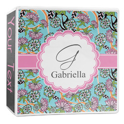 Summer Flowers 3-Ring Binder - 2 inch (Personalized)