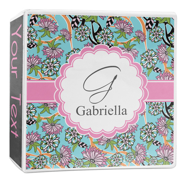 Custom Summer Flowers 3-Ring Binder - 2 inch (Personalized)